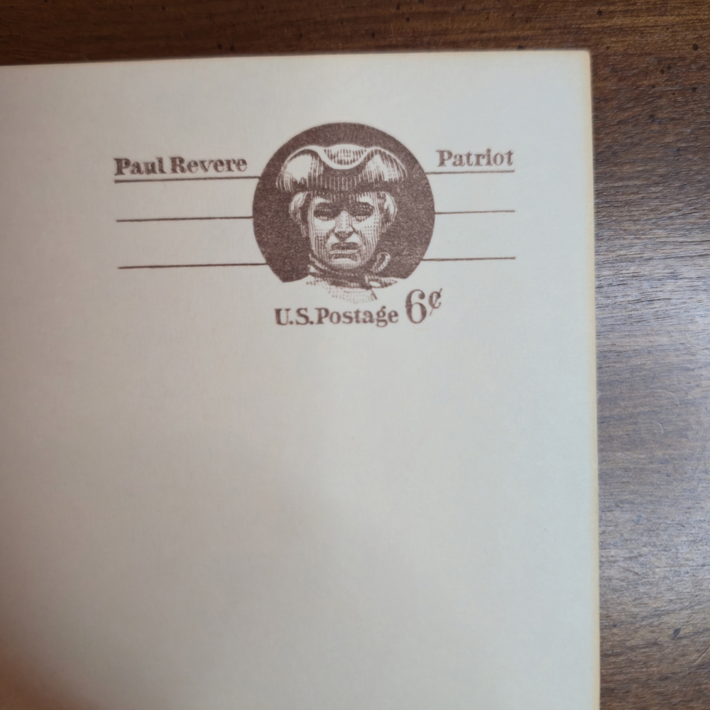 Lot of 17 Vintage USPS 6¢ Paul Revere Prepaid Postal Cards Unused 1970s - Picture 2 of 5